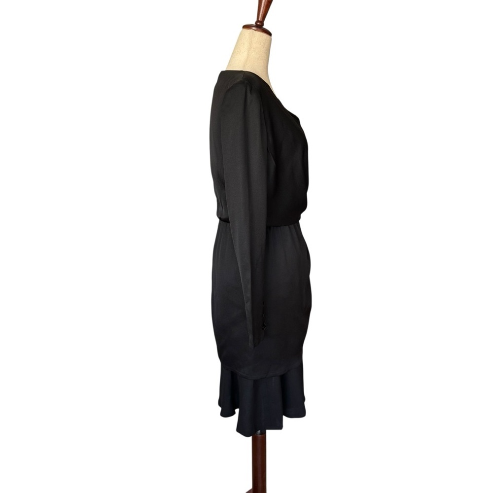 Vintage 80s Bill Blass Black Dress Draped Classic Couture sz 6/8 Bergdorf - Picture 4 of 14